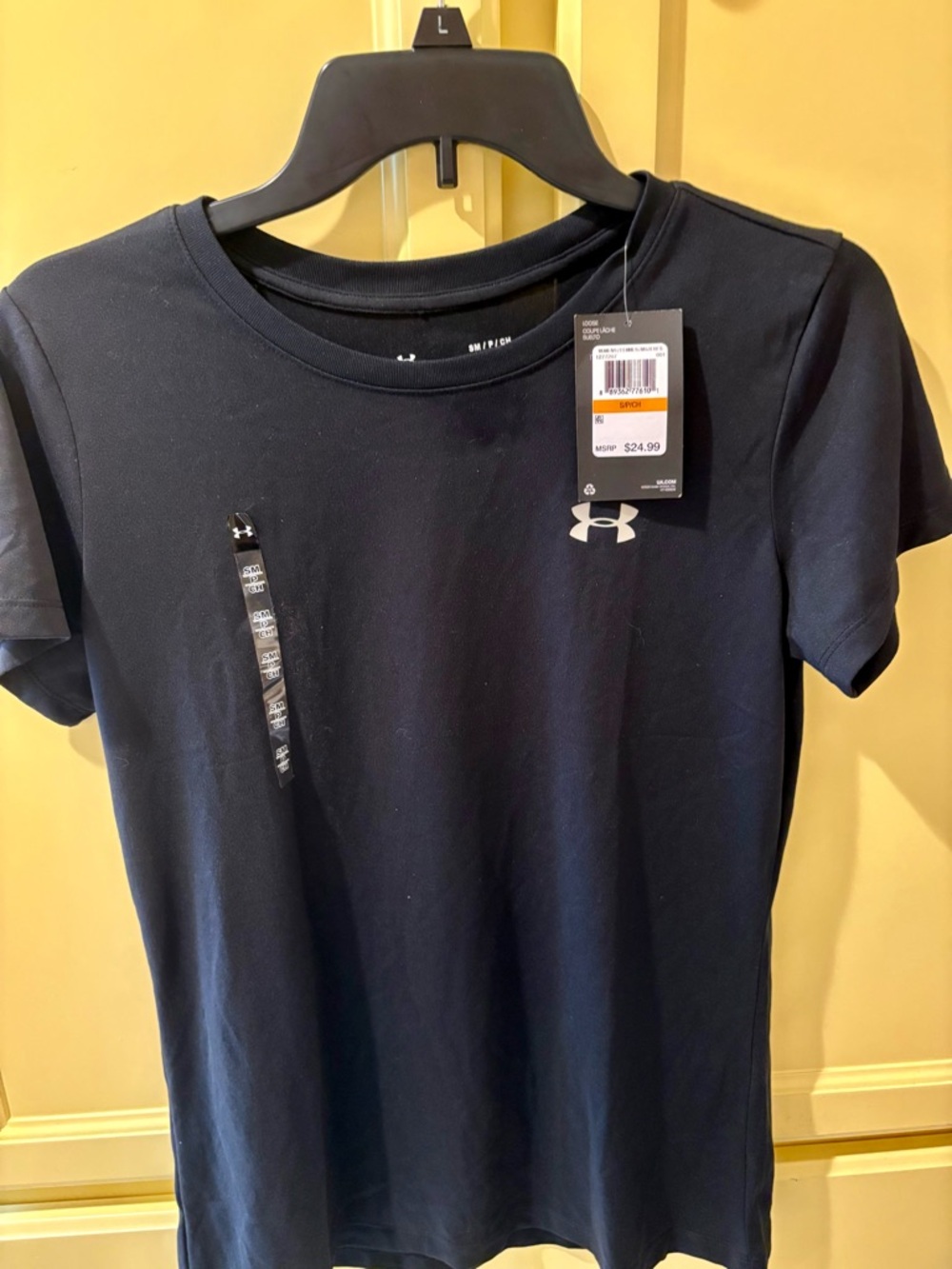 Women’s Under Armour Black Short Sleeve Performance Tee with Logo NWT